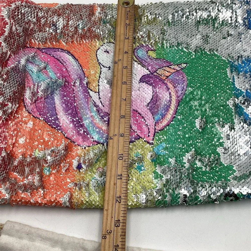 LURICO Unicorn Sequin Drawstring Bag Large Multicolor Kids‎ Backpack